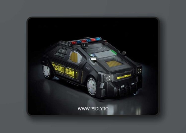 Kitbash3D – CyberPunk Vehicle 1 Kitbash3D – CyberPunk Vehicle