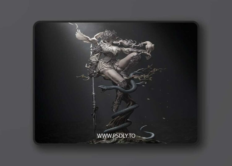 Lenora Queen of Crows – 3D Print Model 1 Lenora Queen of Crows – 3D Print Model