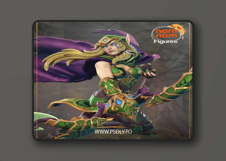 Nomnom Figures – Alleria Windrunner – Warcraft III Reign of Chaos – 3D Print Model STL 1 Nomnom Figures – Alleria Windrunner – Warcraft III Reign of Chaos – 3D Print Model STL