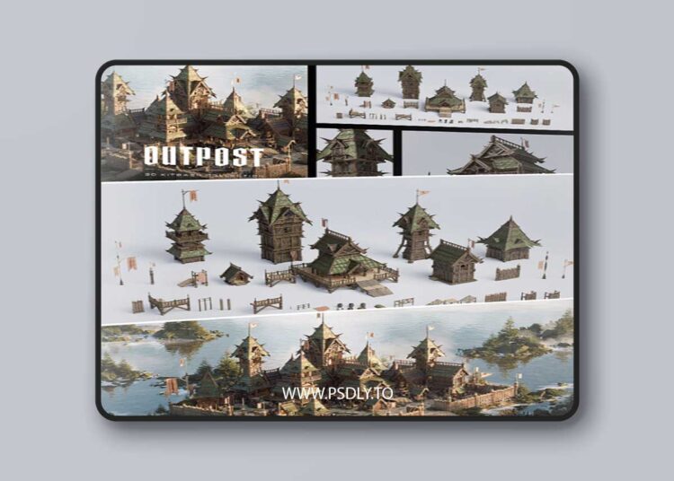 Outpost – Medieval Military Buildings 3D Kitbash Pack 1 Outpost – Medieval Military Buildings 3D Kitbash Pack