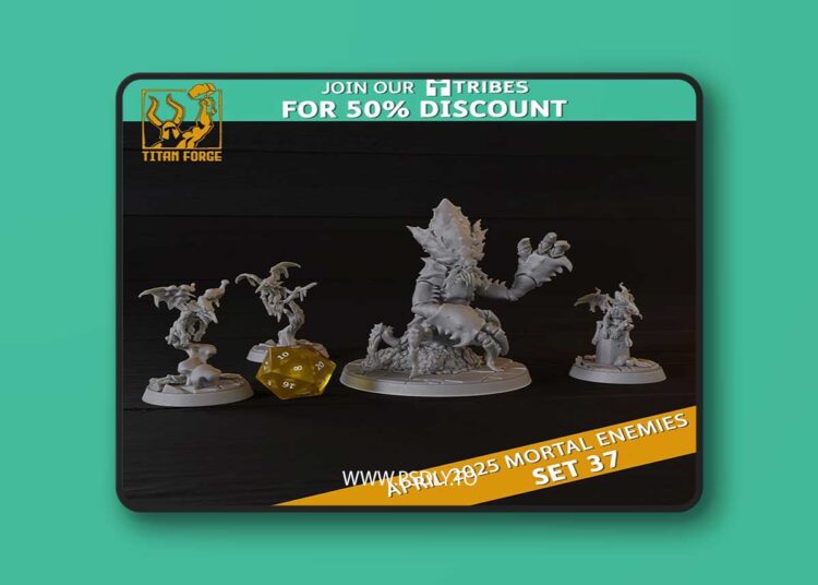 RPG – Monsters DnD 5e – Mortal Enemies Set 37 – 3D Print Model 1 RPG – Monsters DnD 5e – Mortal Enemies Set 37 – 3D Print Model