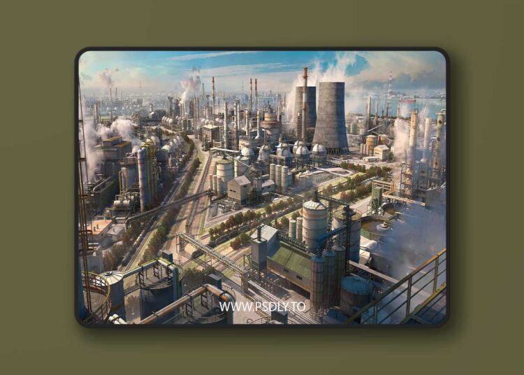 Refineries (MAX, FBX, JPG, Unreal Engine(5.3) 1 Refineries 4K