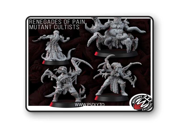 Renegades of Pain – Mutant Cultists – 3D Print Model 1 Renegades of Pain – Mutant Cultists – 3D Print Model