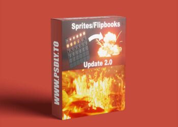 Sprite Particles For Realtime Vfx With Geonodes v2.0 for Blender