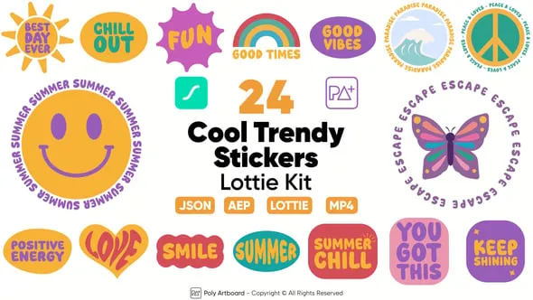 Videohive - Cool Trendy Stickers Lottie Set - 59953561 1 Videohive - Cool Trendy Stickers Lottie Set - 59953561