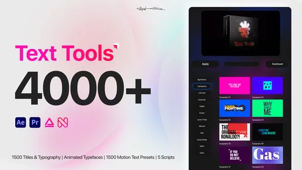 Videohive - Text Tools - Most Versatile Titles Pack - Scripts - Fonts - Extension - 40595761 1 Videohive - Text Tools - Most Versatile Titles Pack - Scripts - Fonts - Extension - 40595761