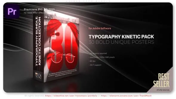 Videohive - Unique Typo Bundle - 30 Kinetic Titles for Adobe Premiere Pro - 59830746 1 Videohive - Unique Typo Bundle - 30 Kinetic Titles for Adobe Premiere Pro - 59830746