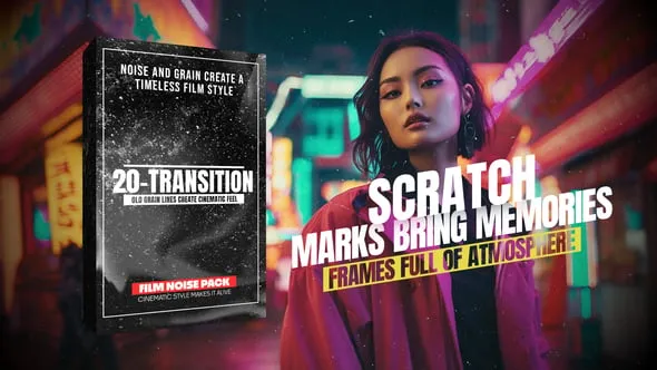 Videohive - Vintage Film Grain Transitions – Cinematic Noise & Scratch Pack - 59965165 1 Vintage Film Grain Transitions – Cinematic Noise & Scratch Pack