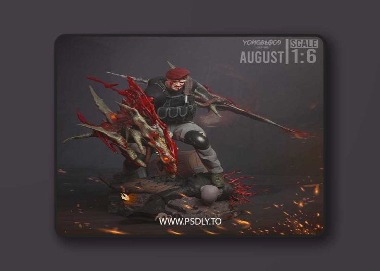 Yongblood Sculpture – Jack Krauser – Resident Evil 4 Remake – 3D Print Model STL 1 Yongblood Sculpture – Jack Krauser – Resident Evil 4 Remake – 3D Print Model STL