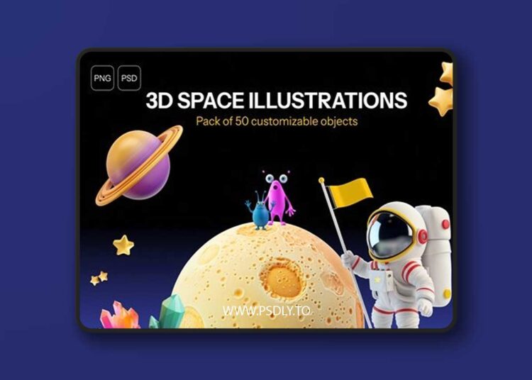 3D Space Objects Pack - 50 High-Res Animated-Style Assets 1 3D Space Objects Pack - 50 High-Res Animated-Style Assets