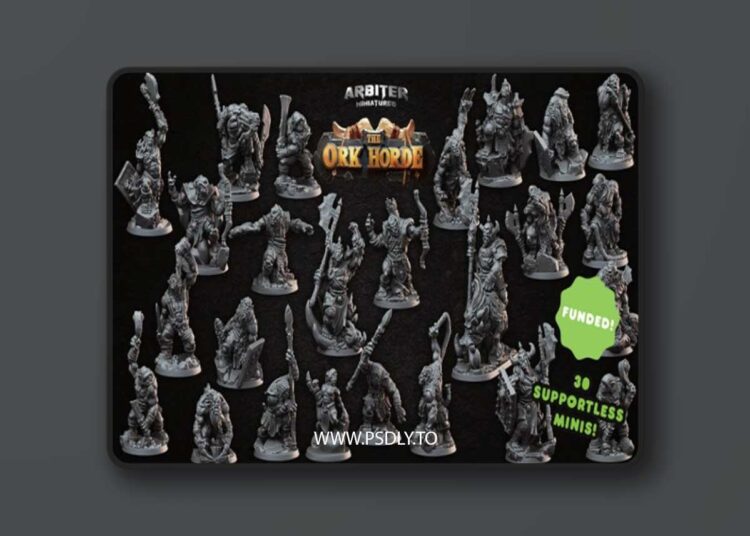 Arbiter Miniatures Kickstarter 6 – The Ork Horde – 3D Print Model 1 Arbiter Miniatures Kickstarter 6 – The Ork Horde – 3D Print Model