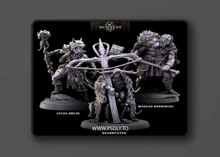 Bestiarum Miniatures – Penitent Hero – January 2024 – 3D Print Model 1 Bestiarum Miniatures – Penitent Hero – January 2024 – 3D Print Model