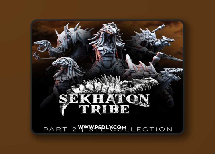 Bestiarum Miniatures – Sekhaton Tribes Part 2 – 3D Print Model 1 Bestiarum Miniatures – Sekhaton Tribes Part 2 – 3D Print Model