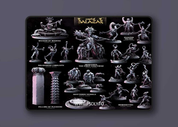 Bestiarum Miniatures – The Cabal of Languor – Balazar’s Dominion August 2025 – 3D Print Model STL 1 Bestiarum Miniatures – The Cabal of Languor – Balazar’s Dominion August 2025 – 3D Print Model STL