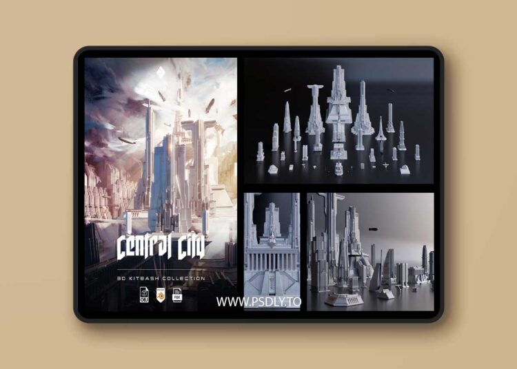 Central City - Detailed Imperial Brutalist City Buildings & Environment Assets 3D Kitbash Pack 1 Central City - Detailed Imperial Brutalist City Buildings & Environment Assets 3D Kitbash Pack