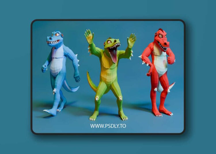 Crocodile Man Monster - low-poly stylized (5.4+) 1 Crocodile Man Monster - low-poly stylized (5.4+)