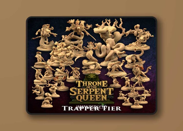 Dragon Trappers Lodge – Throne of The Serpent Queen – 3D Print Model 1 Dragon Trappers Lodge – Throne of The Serpent Queen – 3D Print Model