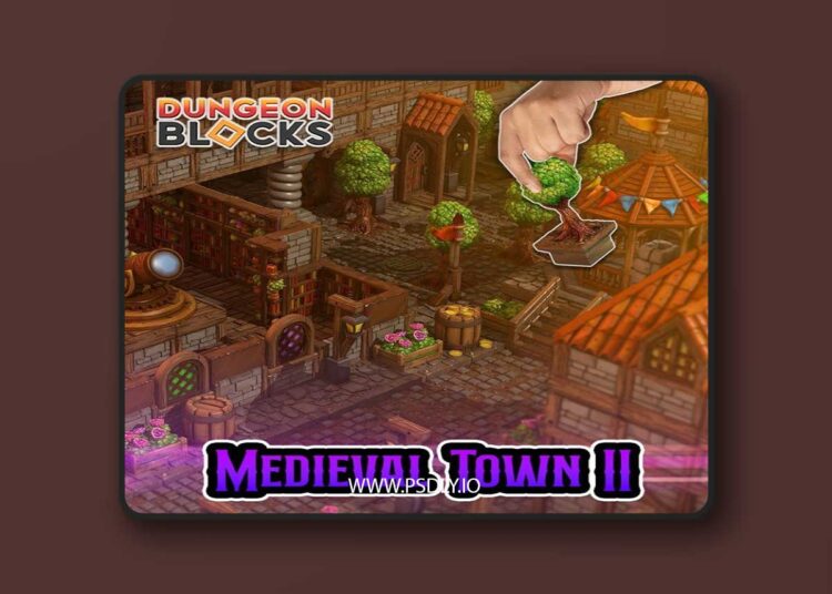 Dungeon Blocks – Medieval Town Part 2 – 3D Print Model 1 Dungeon Blocks – Medieval Town Part 2 – 3D Print Model