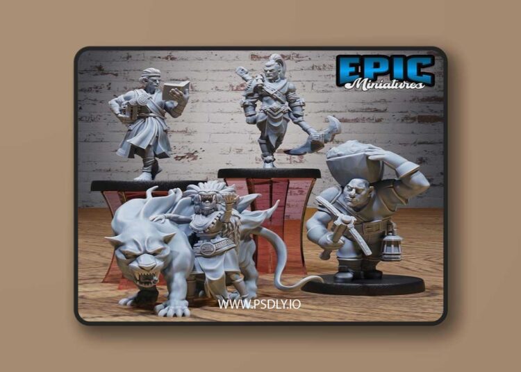 Epic Miniatures – Jungle Untamed Set – Fantasy Aztec Encounter – Wild Tribe Collection – 3D Print Model 1 Epic Miniatures – Jungle Untamed Set – Fantasy Aztec Encounter – Wild Tribe Collection – 3D Print Model