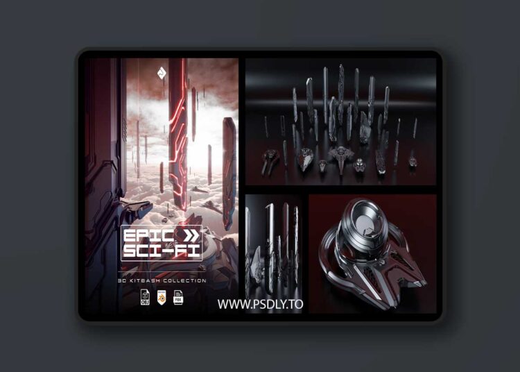 Epic Sci-Fi - Hard Surface Sci Fi Buildings & Environment Assets 3D Kitbash Pack 1 Epic Sci-Fi - Hard Surface Sci Fi Buildings & Environment Assets 3D Kitbash Pack