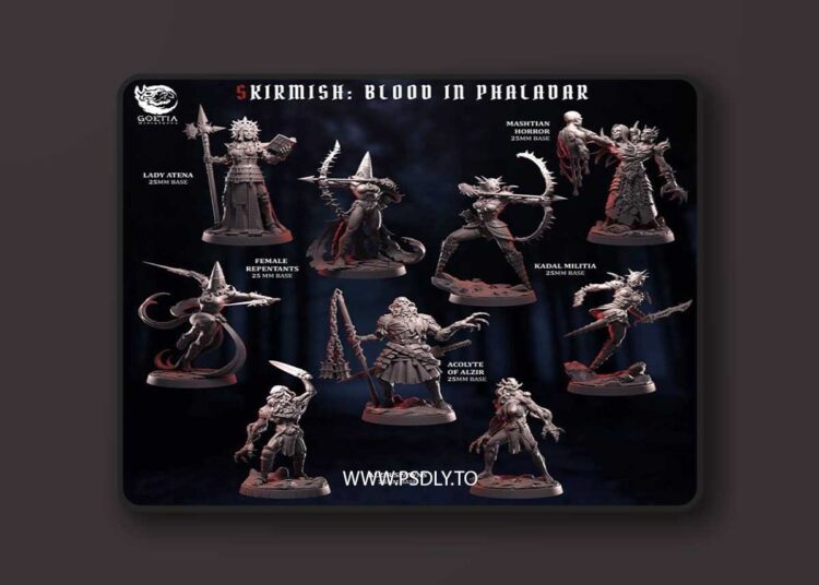 Goetia Miniatures – Blood in Phaladar – Complete Set – 3D Print Model STL 1 Goetia Miniatures – Blood in Phaladar – Complete Set – 3D Print Model STL