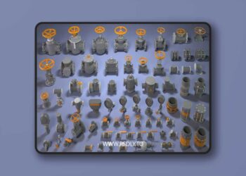 Industrial Kitbash 4 - 70 pieces