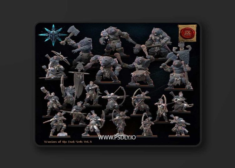 Lost Kingdom Miniatures – Warriors of the Dark Gods Vol. 3 – 3D Print Model 1 Lost Kingdom Miniatures – Warriors of the Dark Gods Vol. 3 – 3D Print Model
