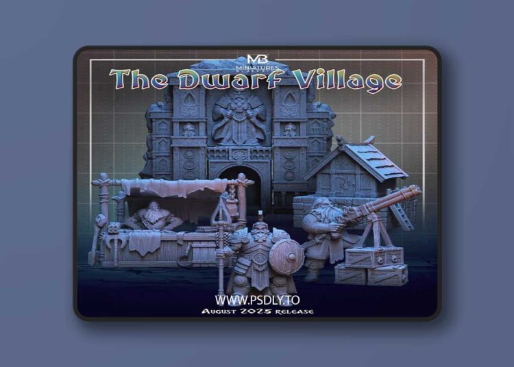 Miniatures Blueprint – The Dwarf Village August 2025 – 3D Print Model STL 1 Miniatures Blueprint – The Dwarf Village August 2025 – 3D Print Model STL