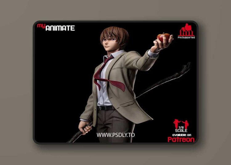 MyAnimate – Death Note – Light Yagami – 3D Print Model STL 1 MyAnimate – Death Note – Light Yagami – 3D Print Model STL