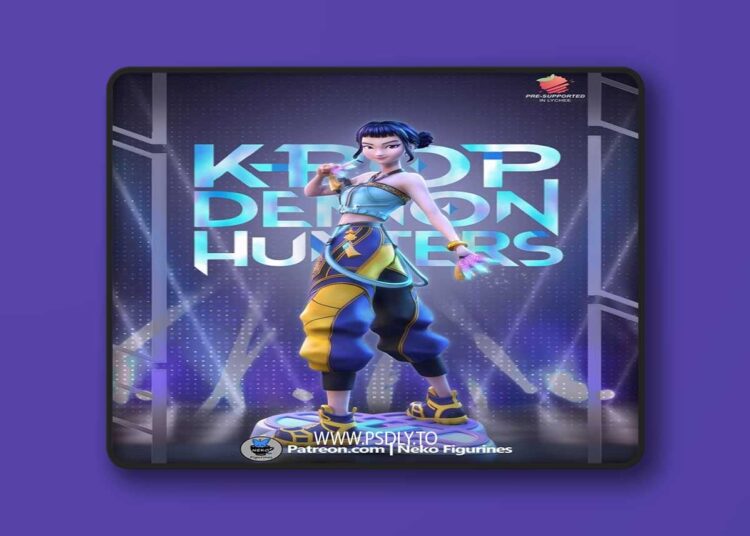 Neko Figurines – Zoey (Kpop Demon Hunters) – 3D Print Model STL 1 Neko Figurines – Zoey (Kpop Demon Hunters) – 3D Print Model STL