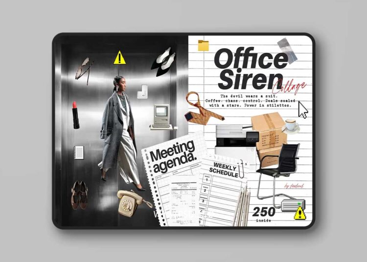 CreativeMarket - Office Siren Collage Pack - 291841091 1 Office Siren Collage Pack