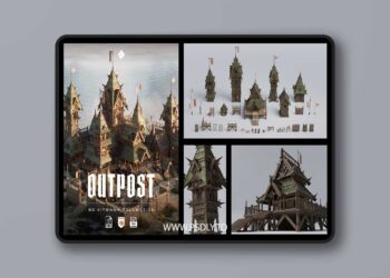 Outpost - Medieval Military Buildings 3D Kitbash Pack