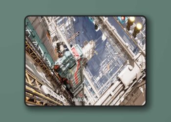 Sci - Fi Vertical Railway Station Environment (5.0 – 5.6)