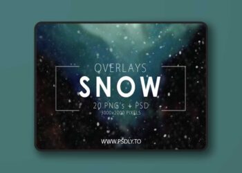 Snow Overlays 20xPNG Transparent & Black Backgrounds 396548