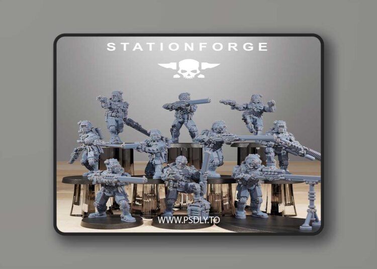 Station Forge – Scavenger Security Patrol – 3D Print Model 1 Station Forge – Scavenger Security Patrol – 3D Print Model