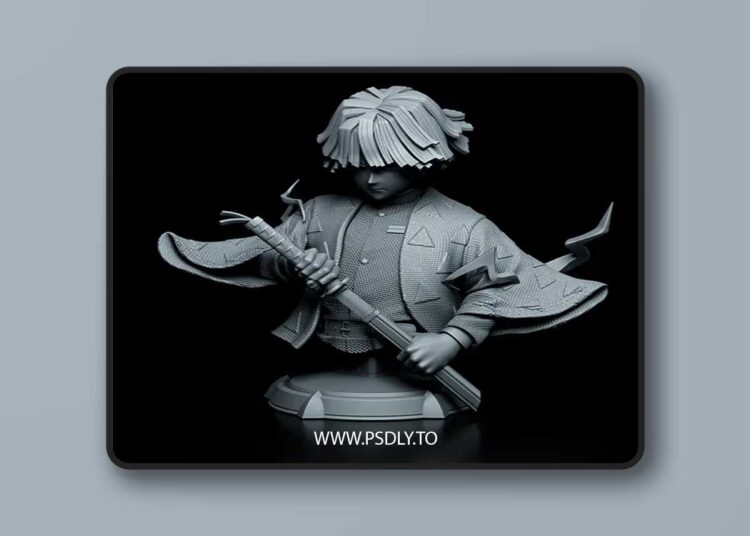 Tanuki Figures – Zenitsu Bust – 3D Print Model STL 1 Tanuki Figures – Zenitsu Bust – 3D Print Model STL