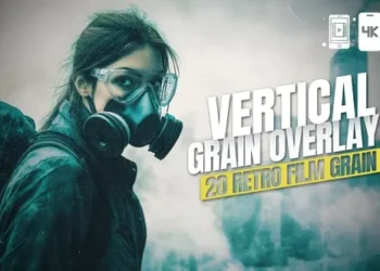 Videohive - 20 Retro Film Grain Vertical Overlays For After Effects - 60010036