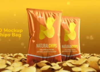 Videohive - 3D Mockup Potato Chips Bag - 60409131