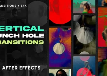 Videohive - Vertical Punch Hole Transitions - 60071391