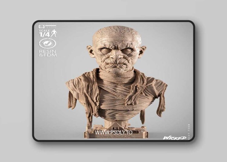 Wicked – The Mummy Portrait Bust – 3D Print Model STL 1 Wicked – The Mummy Portrait Bust – 3D Print Model STL