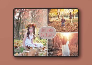 50 Autumn Photoshop Overlays Bundle 387715