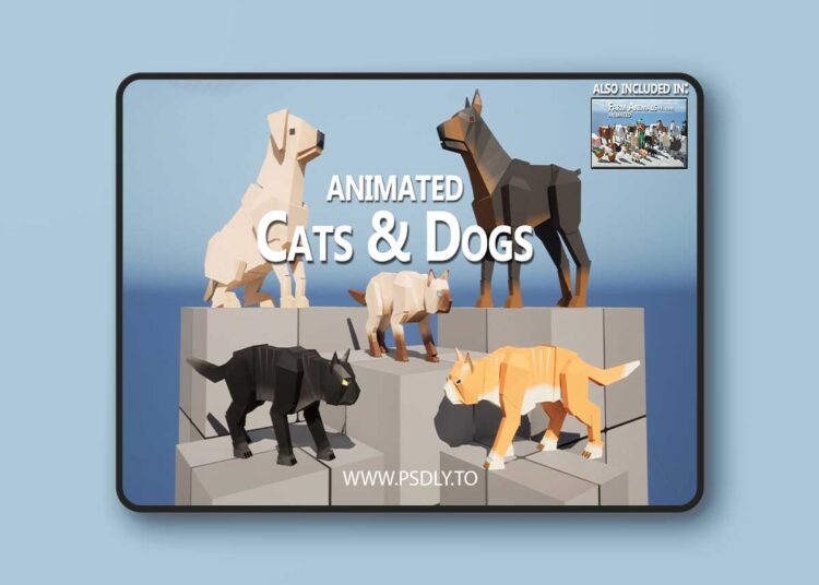 Animated CAT & DOG - 3D LOW POLY Cubic (4.27 and 5.3 – 5.7) 1 Animated CAT & DOG - 3D LOW POLY Cubic (4.27 and 5.3 – 5.7)