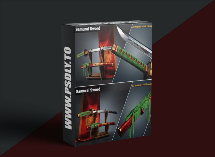 Artstation - Samurai Sword - 3D Model+Full Tutorial 1 Artstation - Samurai Sword - 3D Model+Full Tutorial