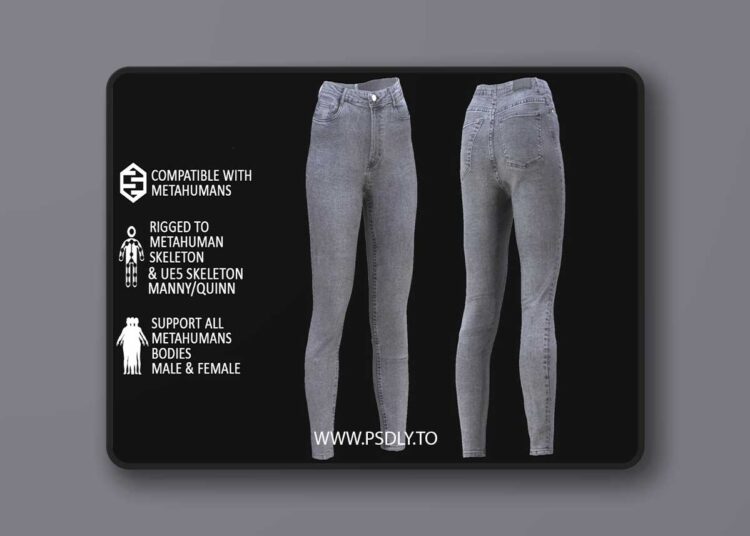 Jeans 125 - All MH Bodies & UE5 Skeletons - Rigged (5.3 – 5.7) 1 Jeans 125 - All MH Bodies & UE5 Skeletons - Rigged (5.3 – 5.7)
