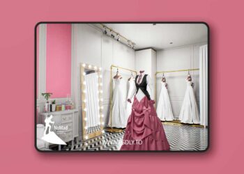Luxury Bridal Boutique – Elegant Wedding Dress Shop Interior (4.27 and 5.0 – 5.7)