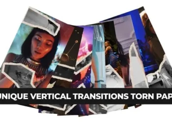 Videohive 8 Unique Torn Paper Transitions. Vertical Format 60883501