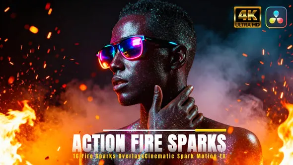Videohive - Action Fire Sparks Overlays Pack For DaVinci Resolve - 60599658 1 Videohive Action Fire Sparks Overlays Pack For DaVinci Resolve 60599658