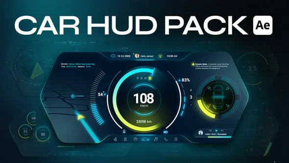 Videohive - Car HUD Cluster For After Effects - 60899459 1 Videohive Car HUD Cluster For After Effects 60899459