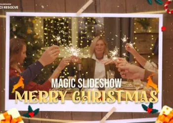 Videohive Christmas Slideshow Photo Wall 60826334
