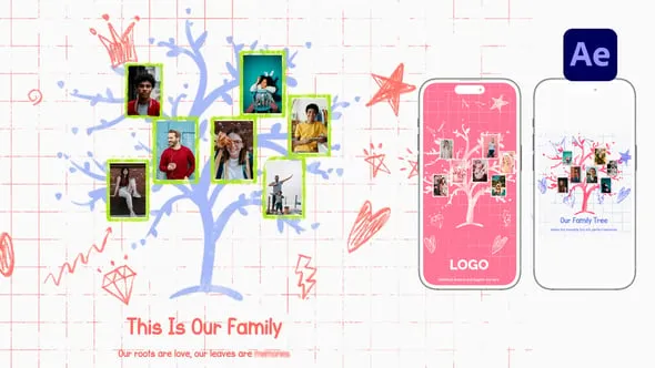 Videohive - Friends & Family Tree Collage Reveal - 60633155 1 Videohive Friends Family Tree Collage Reveal 60633155